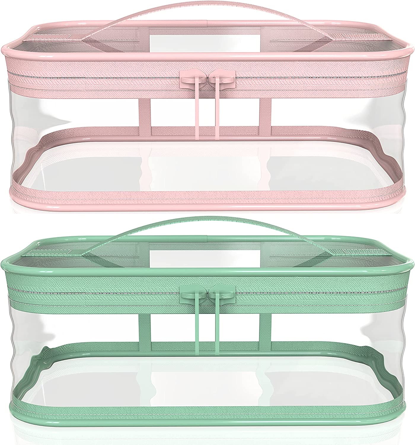 Shockproof protective &Storgae Transparent Makeup Bag Zipper Waterproof Portable Travel Storage Pouch
