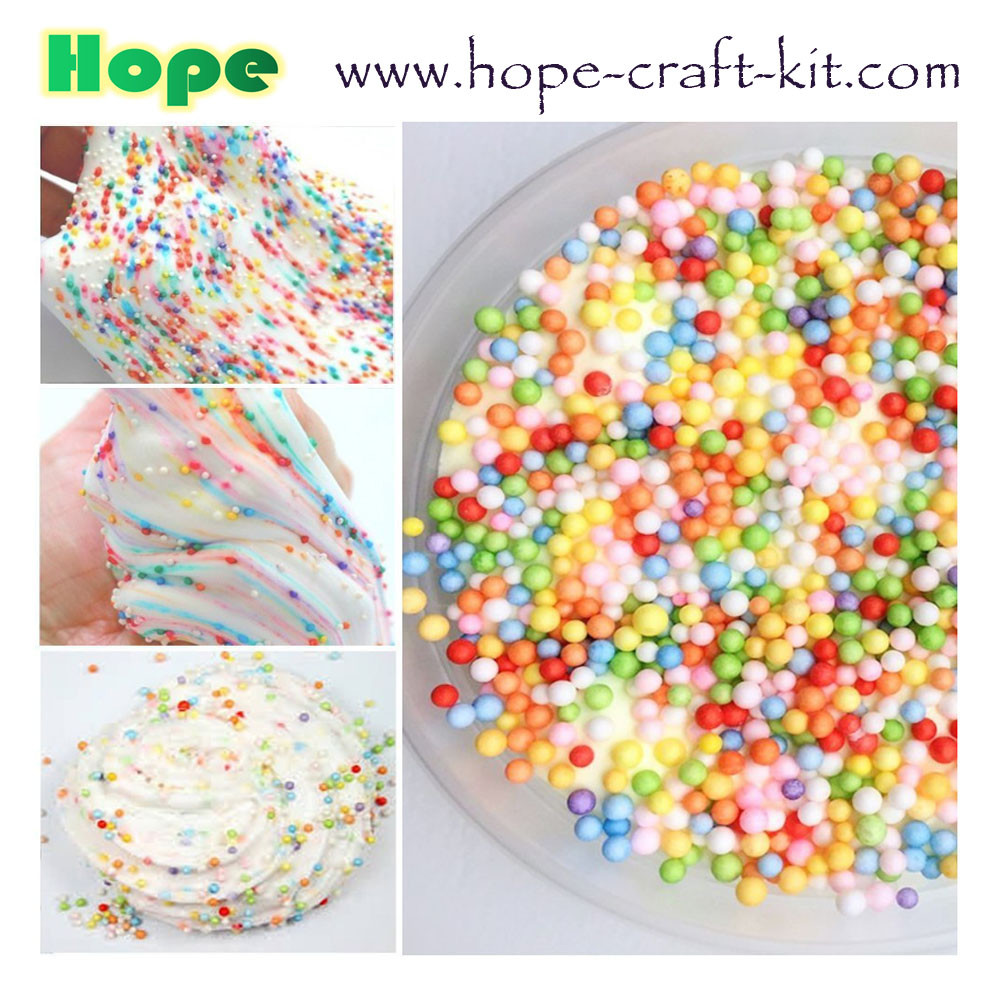 EPS Styrofoam Foam Beads Small Foam Ball for Kids Hobbies DIY Material OEM ODM Various Colors and Size,