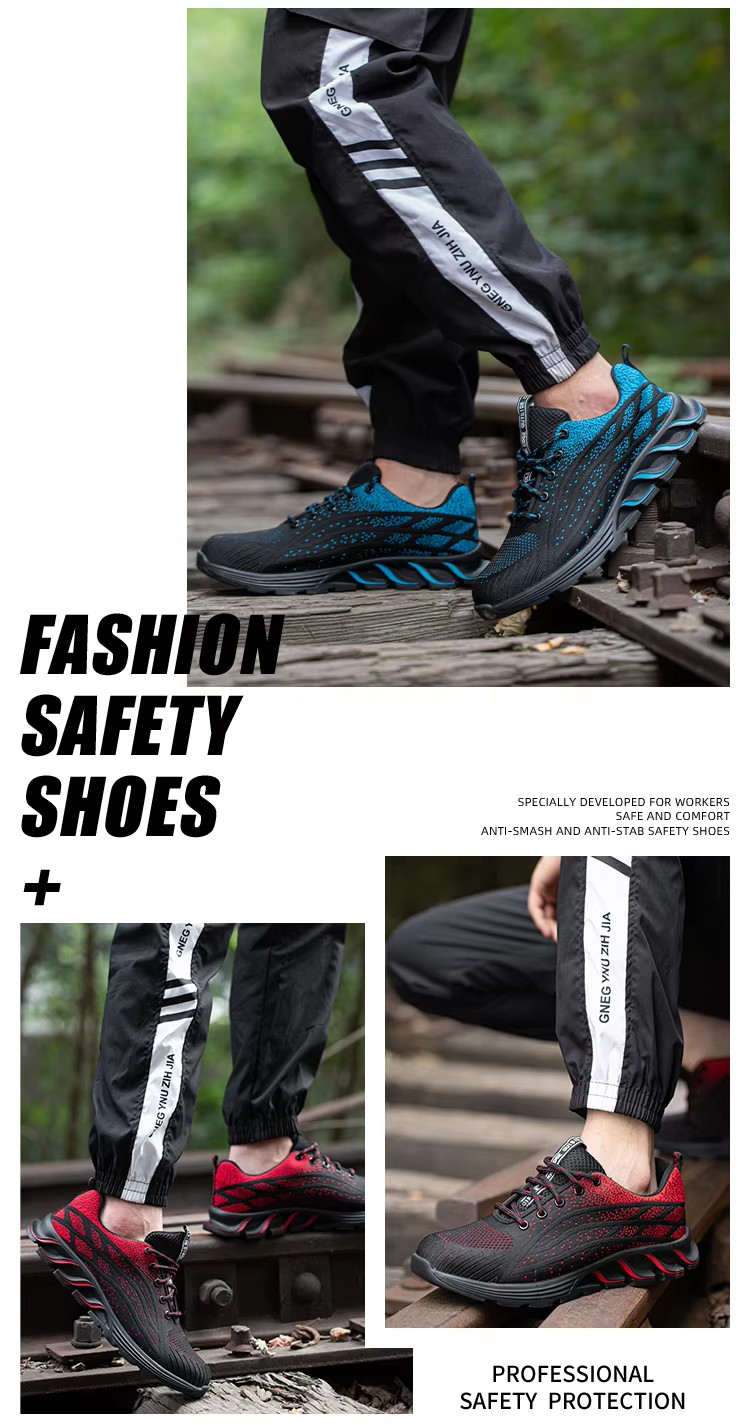 Breathable Men'S Casual Safety Shoes Lightweight With Steel Toe / Kevlar EU Plate