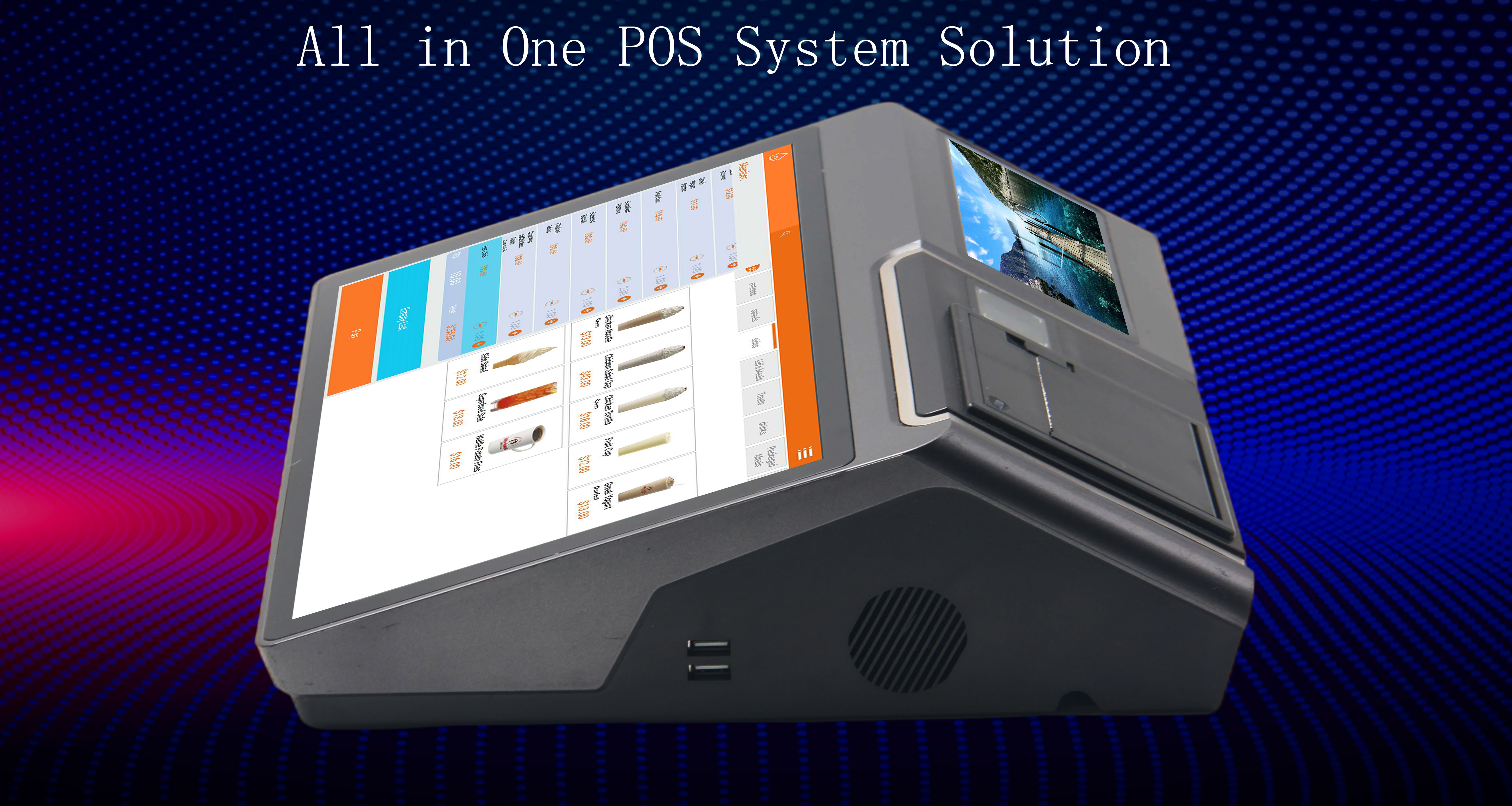 AS12Pro All-In-One POS Terminal for Cafes 2D Scanner and Cash Register Printer Included