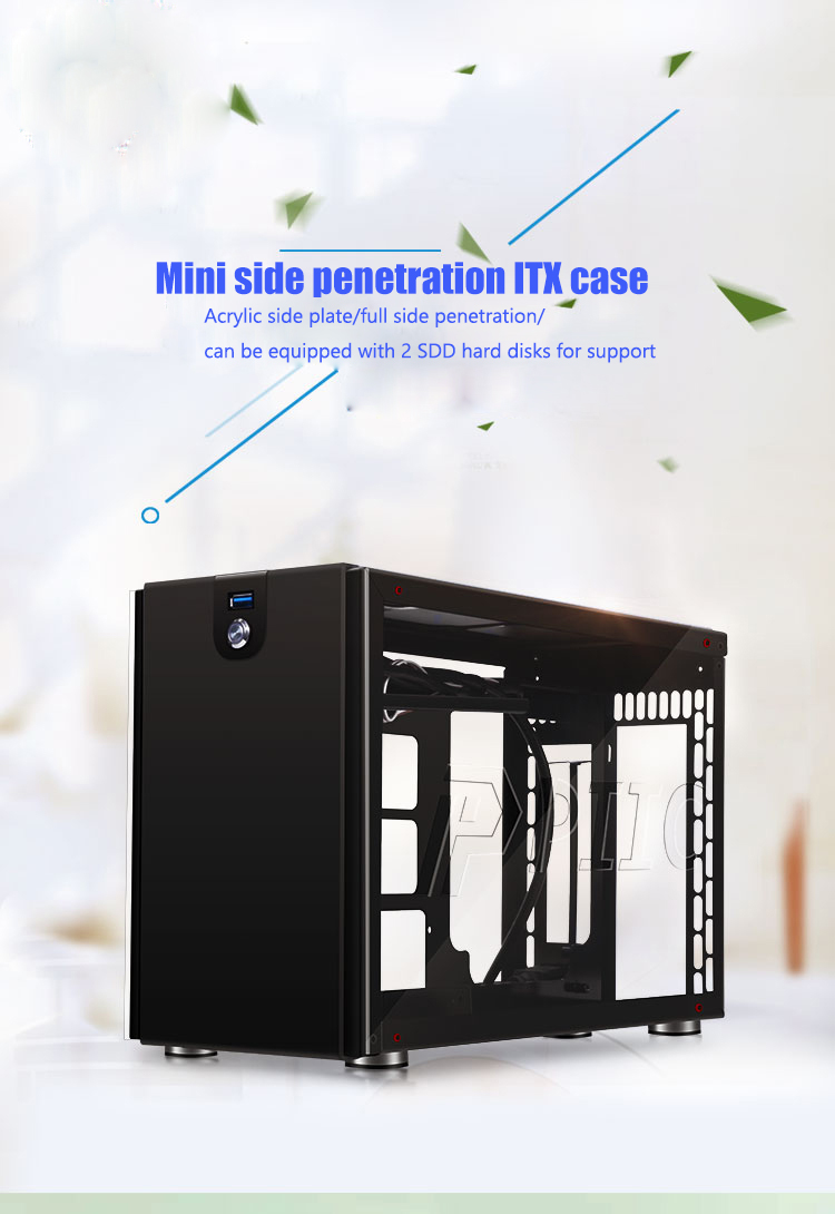 High Quality Full Mid Tower Desktop Gaming PC Computer Case Aluminum Gaming computer Game Machine Case Computer Chassis