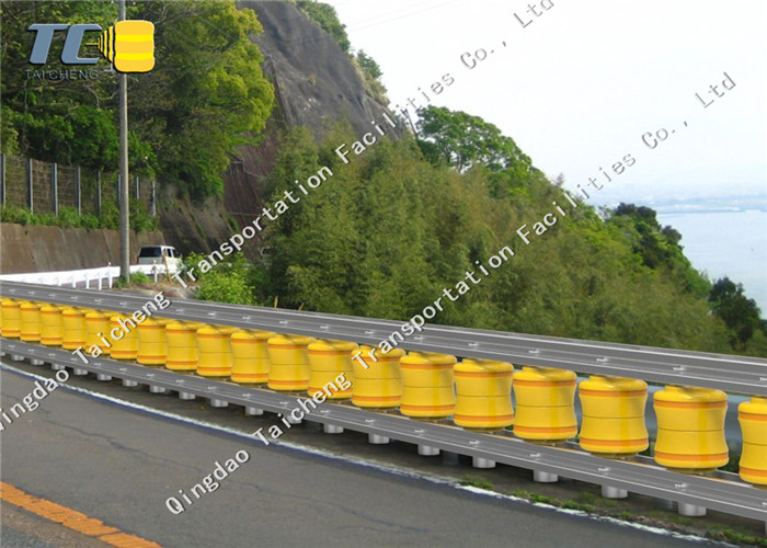 Anti Crash Roller Crash Barrier Q235 Q265 Steel Frame , Roller Safety Barrier