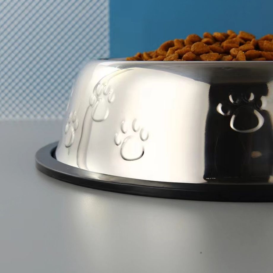 Pet Bowls Feeders Stainless Steel Anti-Slip Dog Bowl Feeder for Home NO LCD Display