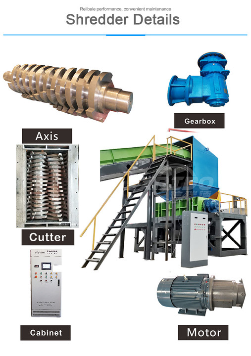 Single Shaft Metal Crusher Machine Stainless Steel Shredder Machine