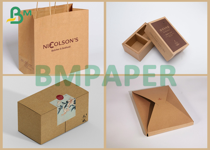 Uncoated 400 Gsm Kraft Paper With Virgin Wood Pulp For Product Box