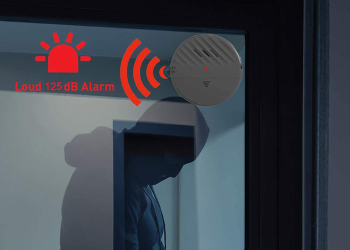 OEM Round Wireless Vibration Security Alarm , Wireless Glass Break Detector sensor