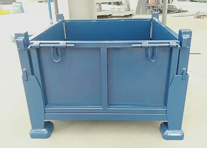 800Kg 4 Sided Steel Metal Pallet Cage Box For Waste Material