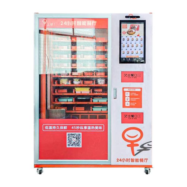 Quality Freshly Prep Food Vending Machine Hot Food Vending Machine Automatic Heating for sale