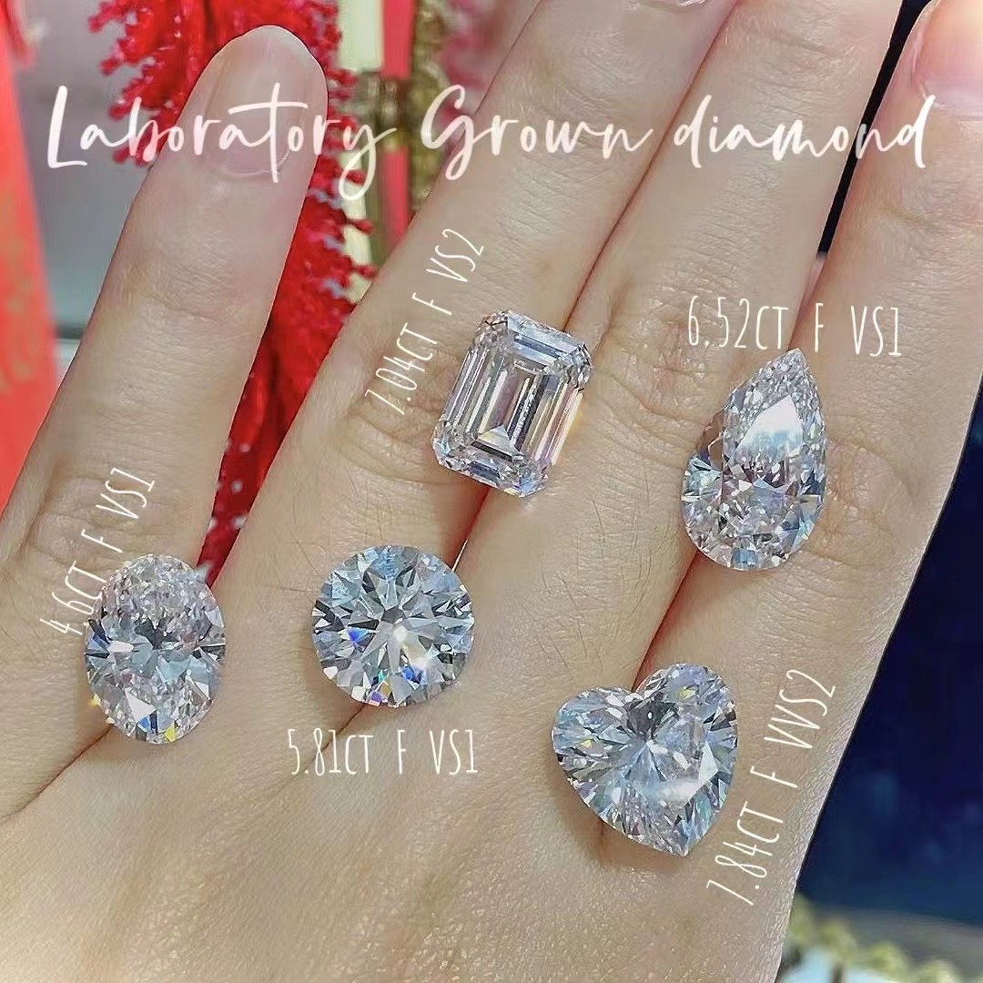 IGI Certified cvd synthetic diamonds cvd tool jewelry design lab made diamonds earing necklace