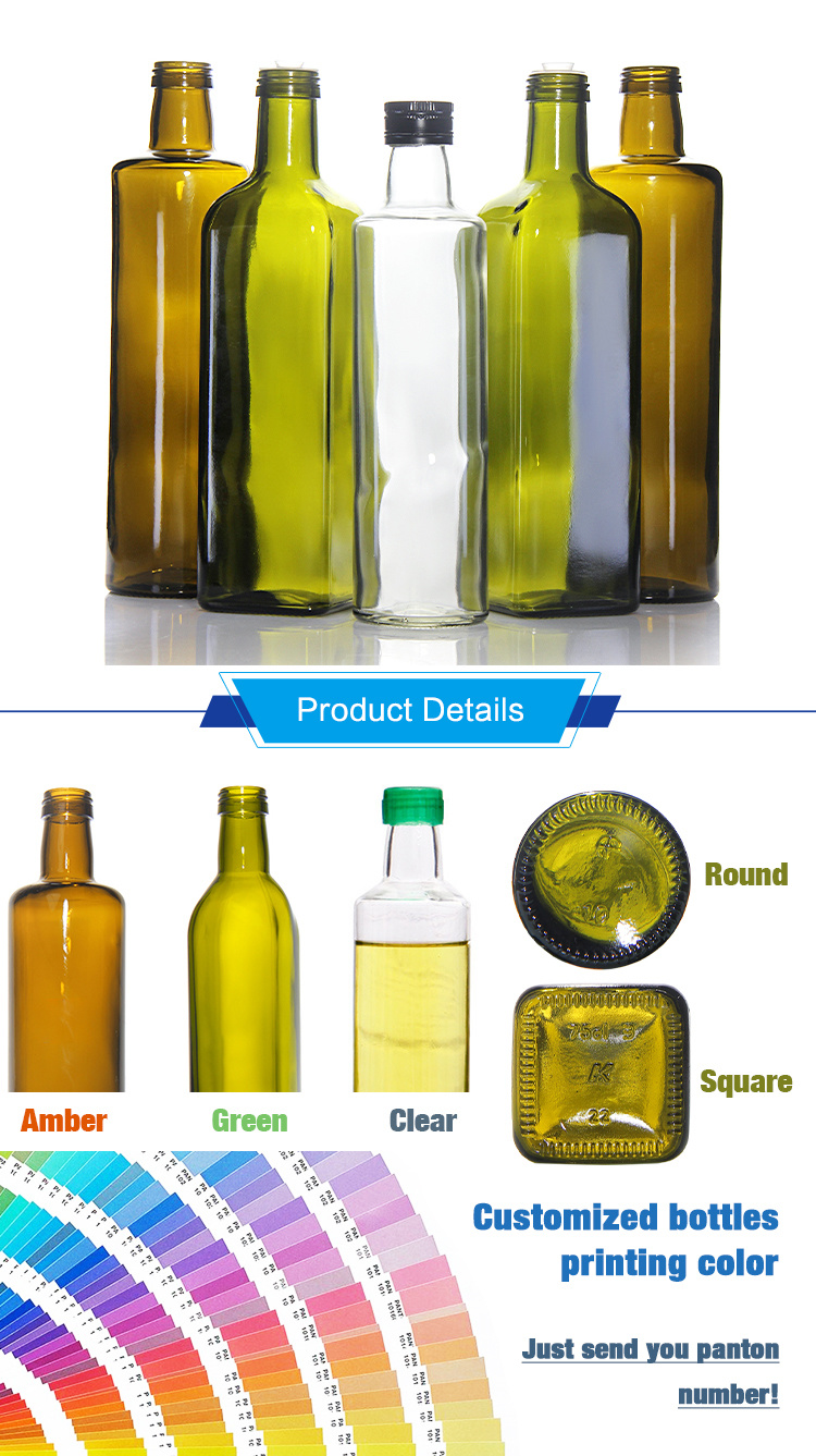 Cheap Price 500ml Dark Brown Oil Glass Bottle with Custom Logo