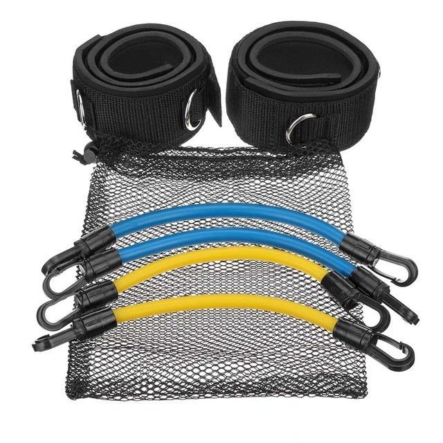 Red Latex Tube Rubber Exercise Elastic Crossfit Resistance Bands Set for Kinetic Speed Agility Training