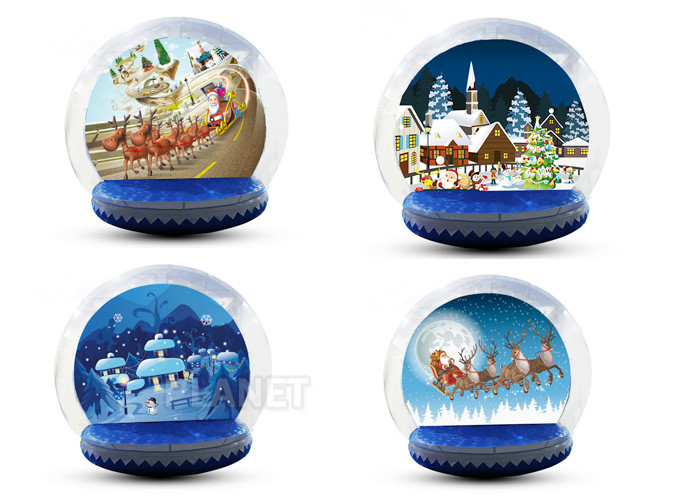 Custom Inflatable Snow Globe Photo Booth / Blow Up Christmas Globe