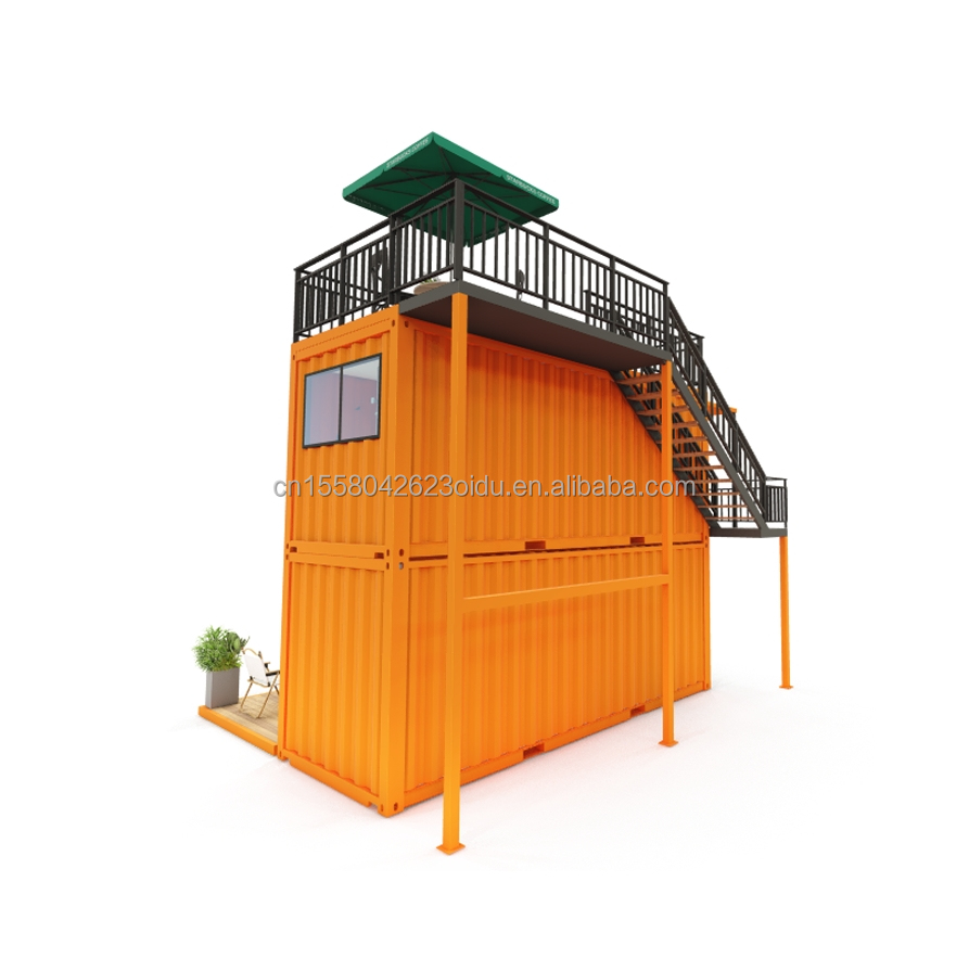 Other Wall 50/75/100mm Wave Sandwich Panel 20FT 40FT Prefab Mini Pop-up Shop Container Coffee Shop/Bar/Fast-food