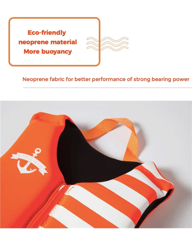 Customized Children'S Life Jacket Surf Inflatable Neoprene EPE Foam Safe Children'S Waterproof Life Jacket