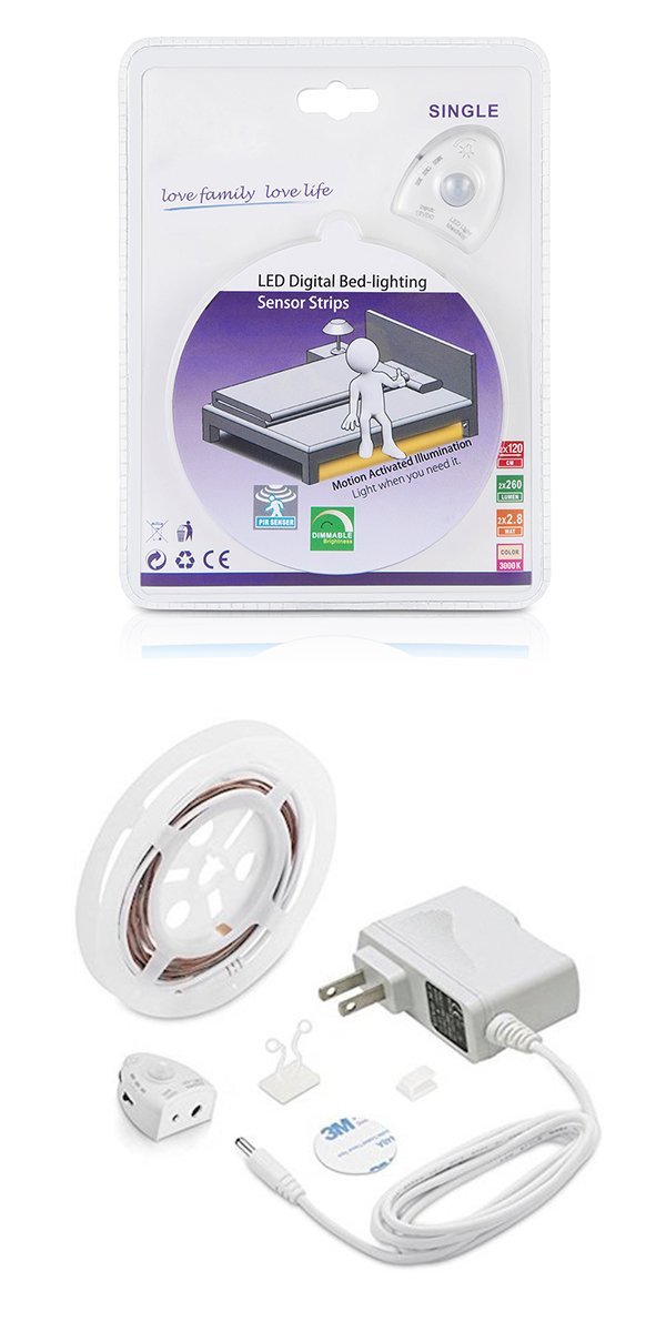 Motion Activated LED Dimmable Strip Lights with PIR Sensor