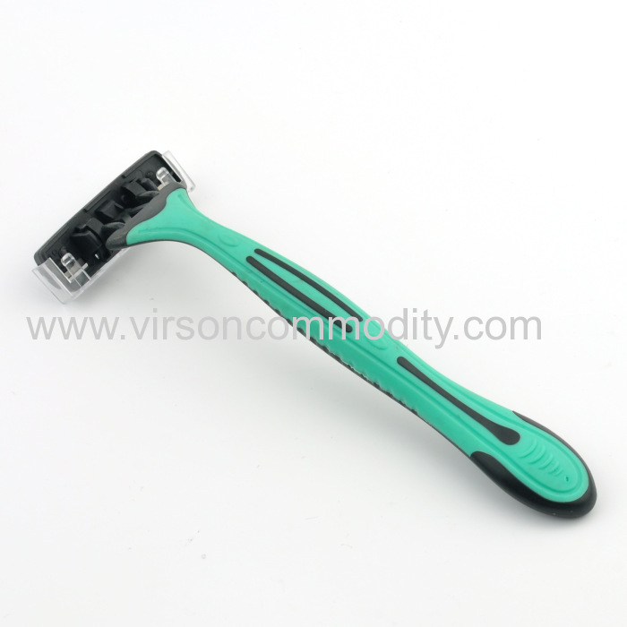 plastic handle 3 blades disposible razors
