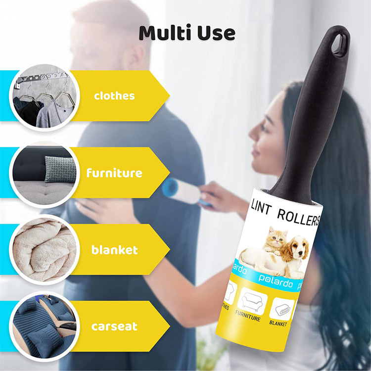 Removable White Plastic Lint Clothes Hair Remover Roller For Cat Fur