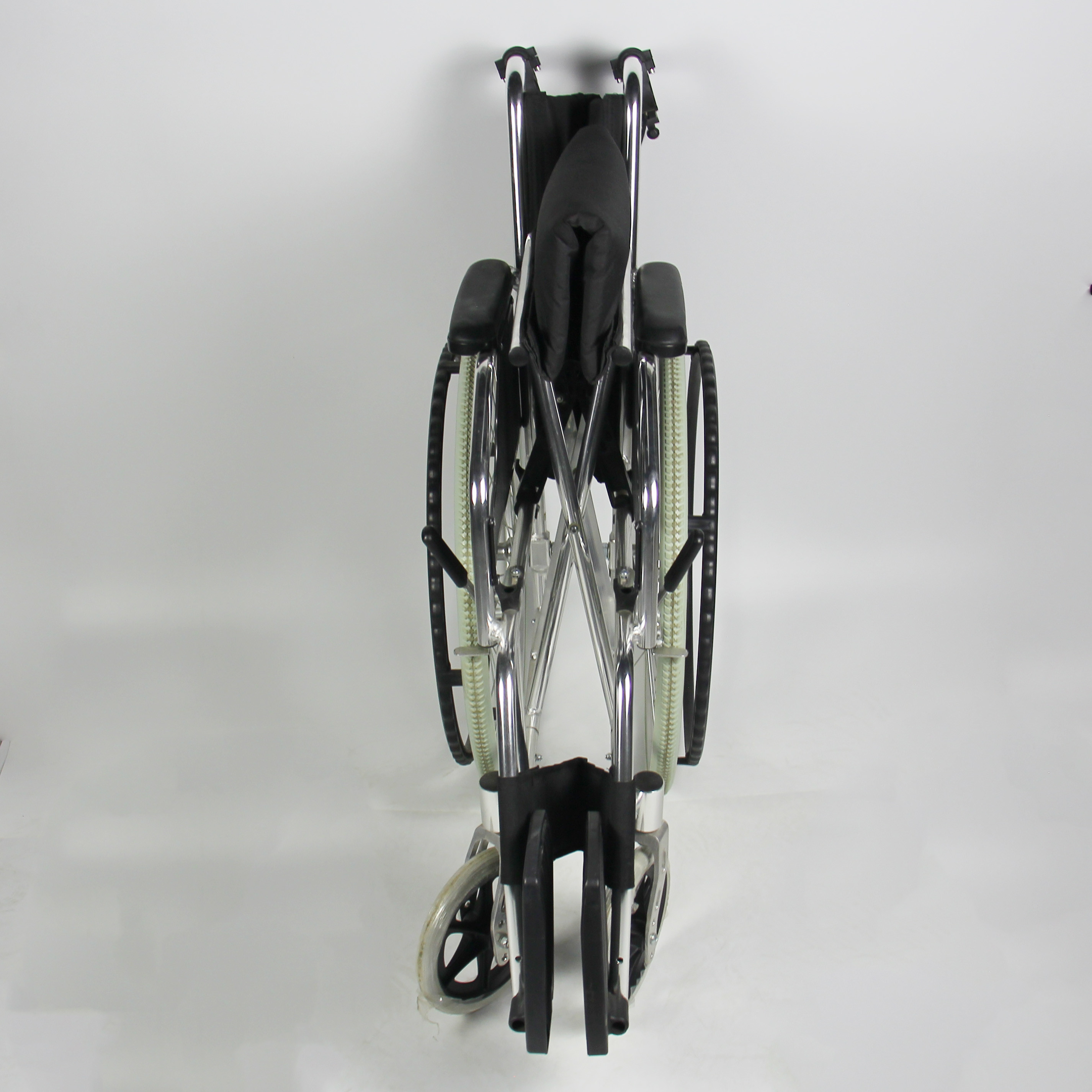 Fixed Armrest Aluminum Manual Wheelchair United Break Mag Solid Wheels