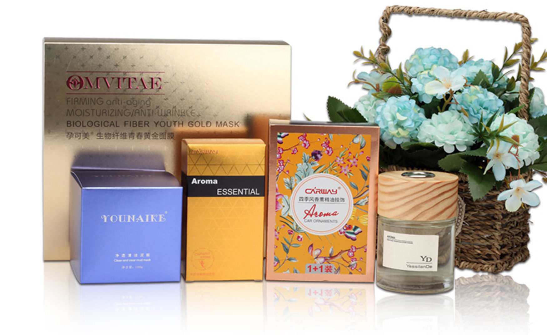 Rectangle Skin Care Cosmetic Box Packaging / Custom Printed Cosmetic Paper Box