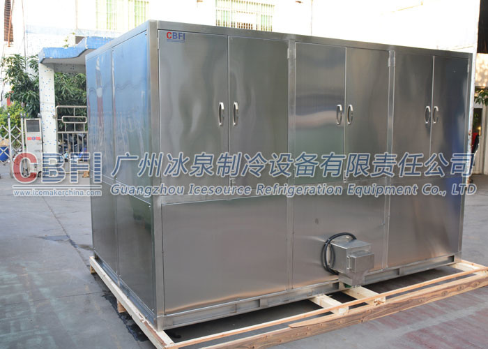 ISO Approval Large Ice Cube Machine With Stainless Steel Ice Bin / Dry Filter Coil