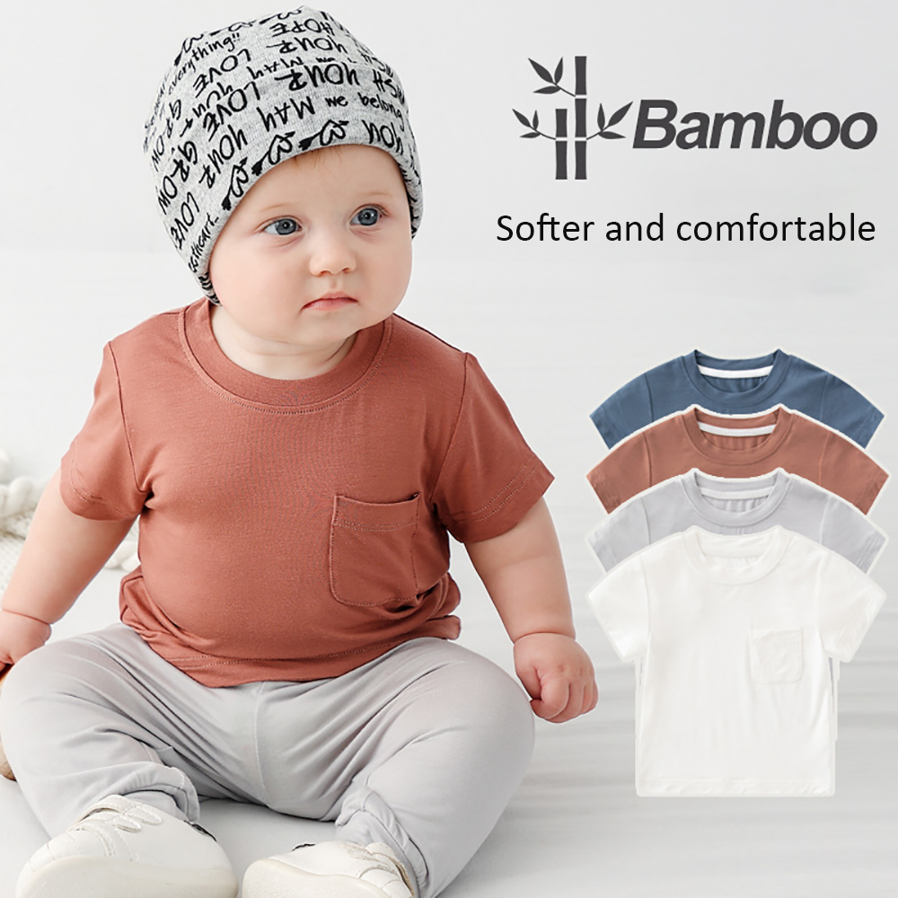In Stock Summer Baby T-Shirts Outstanding Quality Wholesale Bamboo Spandex Kids Baby t-Shirts