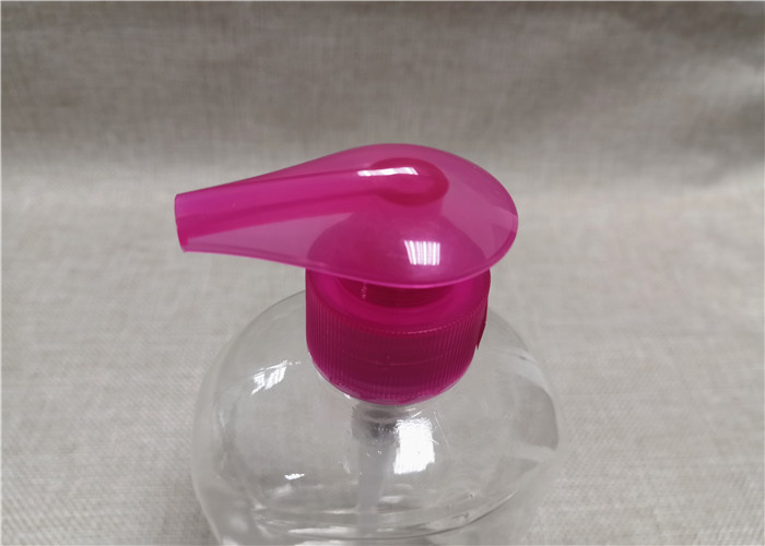 High Viscosity Liquid Lotion Pump Dispenser Rose Red Ribbed / Smooth Closure