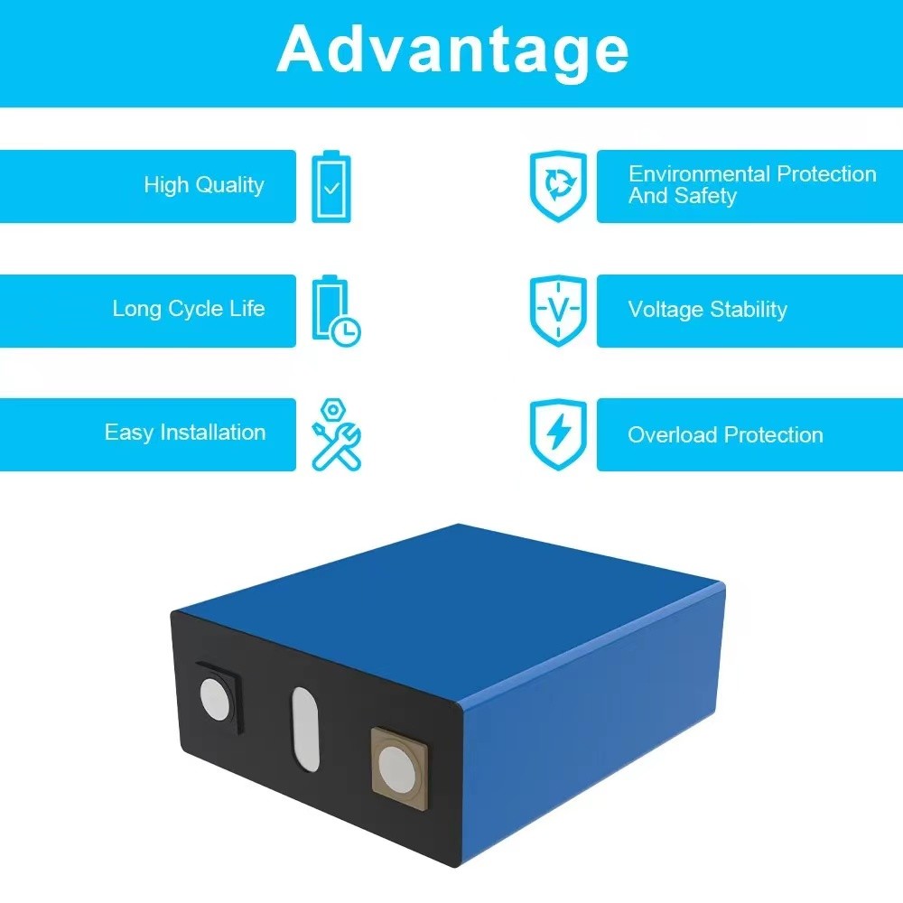 Monomer Lithium Ion Deep Cycle Battery Grade A 300Ah 3.2V Prismatic LFP Cells