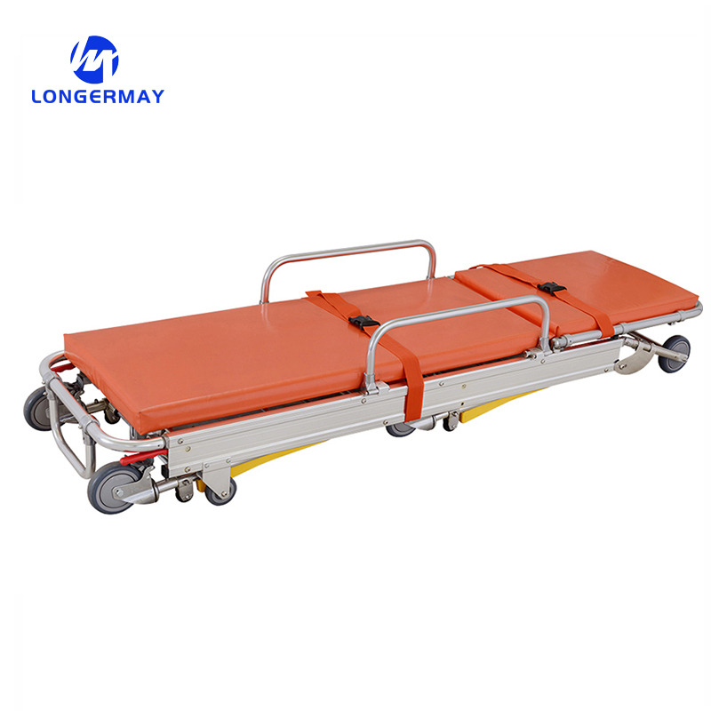 Portable Metal Multifunction Foldable Medical Manual Patient Ambulance Emergency Stretcher Trolley Manufacturers