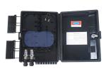 16 Core Outdoor Fiber Optic Distribution Cabinet Black PC ABS PE Fiber Splicing