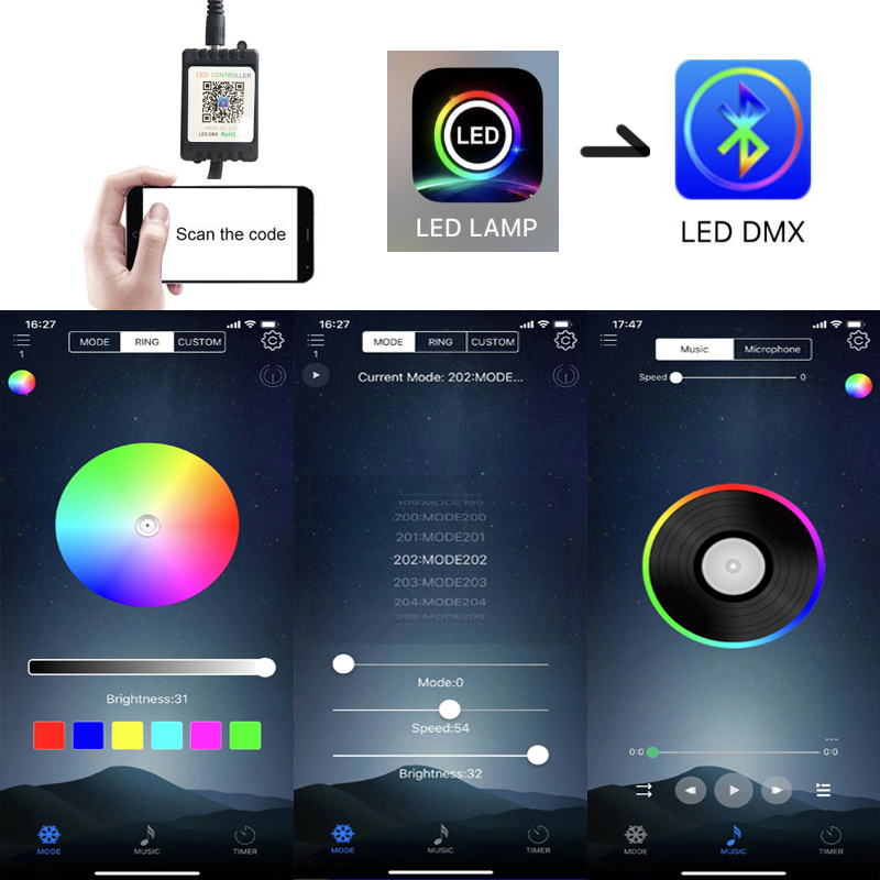 Dreamcolor Underbody Led Light Strips Vehicle LED Work Lights IP67 Waterproof