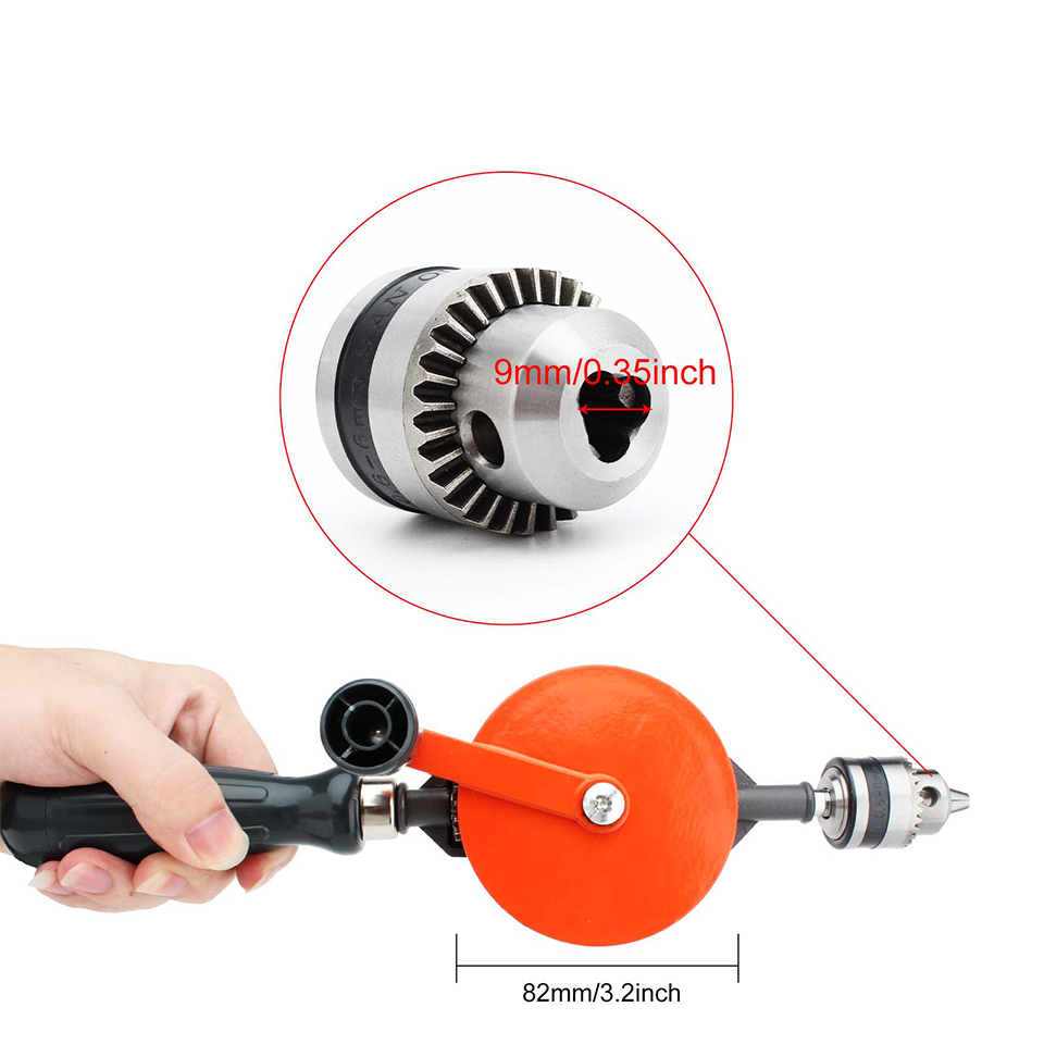 Jewelry Making Manual Hand Crank Drill 1.5mm-9mm Precision Chucks