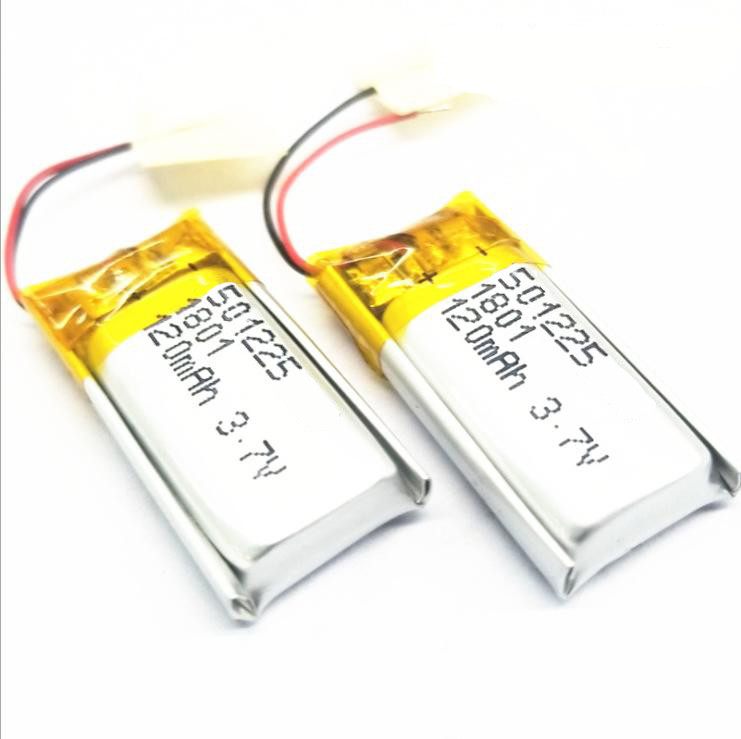 Bluetooth Headset 3.7v 120mah Lipo 501225 Li Polymer Battery With Wire