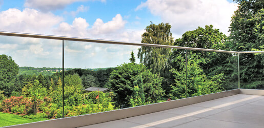 Glass design Braided Aircraft Cables 6063 T5 Aluminium Balustrade