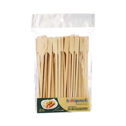 18cm Flat Wooden Bamboo Paddle Picks Sticks For Marshmallow