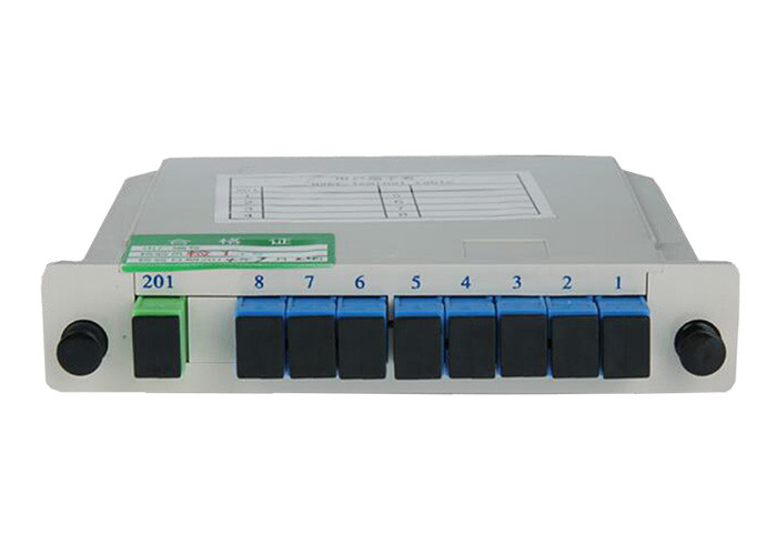 FTTH Plc Fiber Optic Splitter Box, 1x8 Cassette Plc Fiber Optic Splitter, LSZH