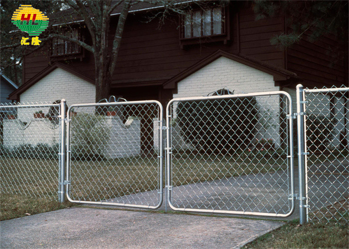 6.3 Ft High Cyclone Mesh Fencing Residential Hot Dipped Galvanized With Gate