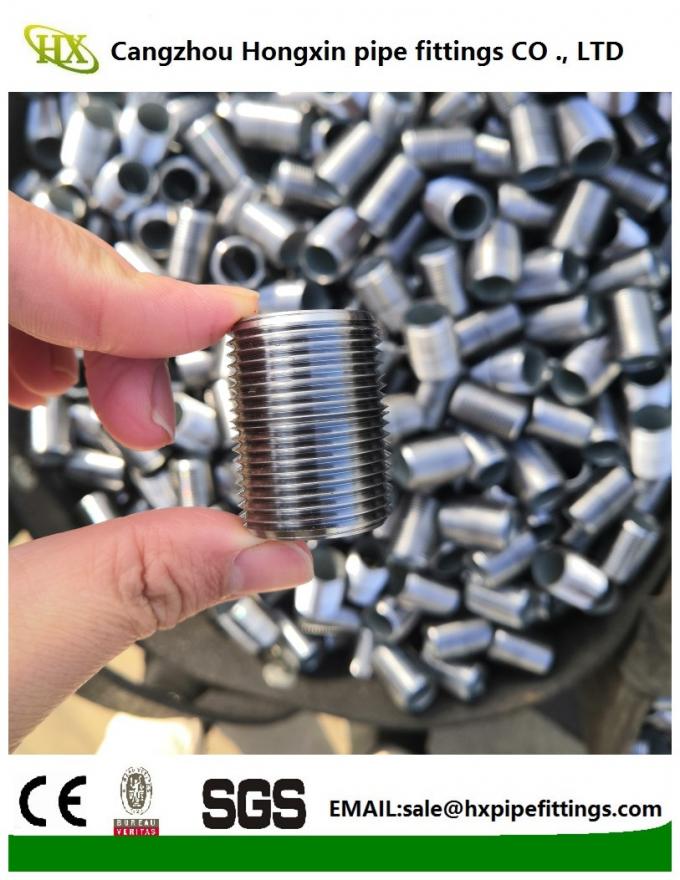 Carbon steel pipe nipple barrel nipples with BSP NPT male thread galvanized forge pipe nipples