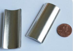 China Silver Coating Arc Neodymium Permanent Magnets Motor Neodymium Magnet on sale