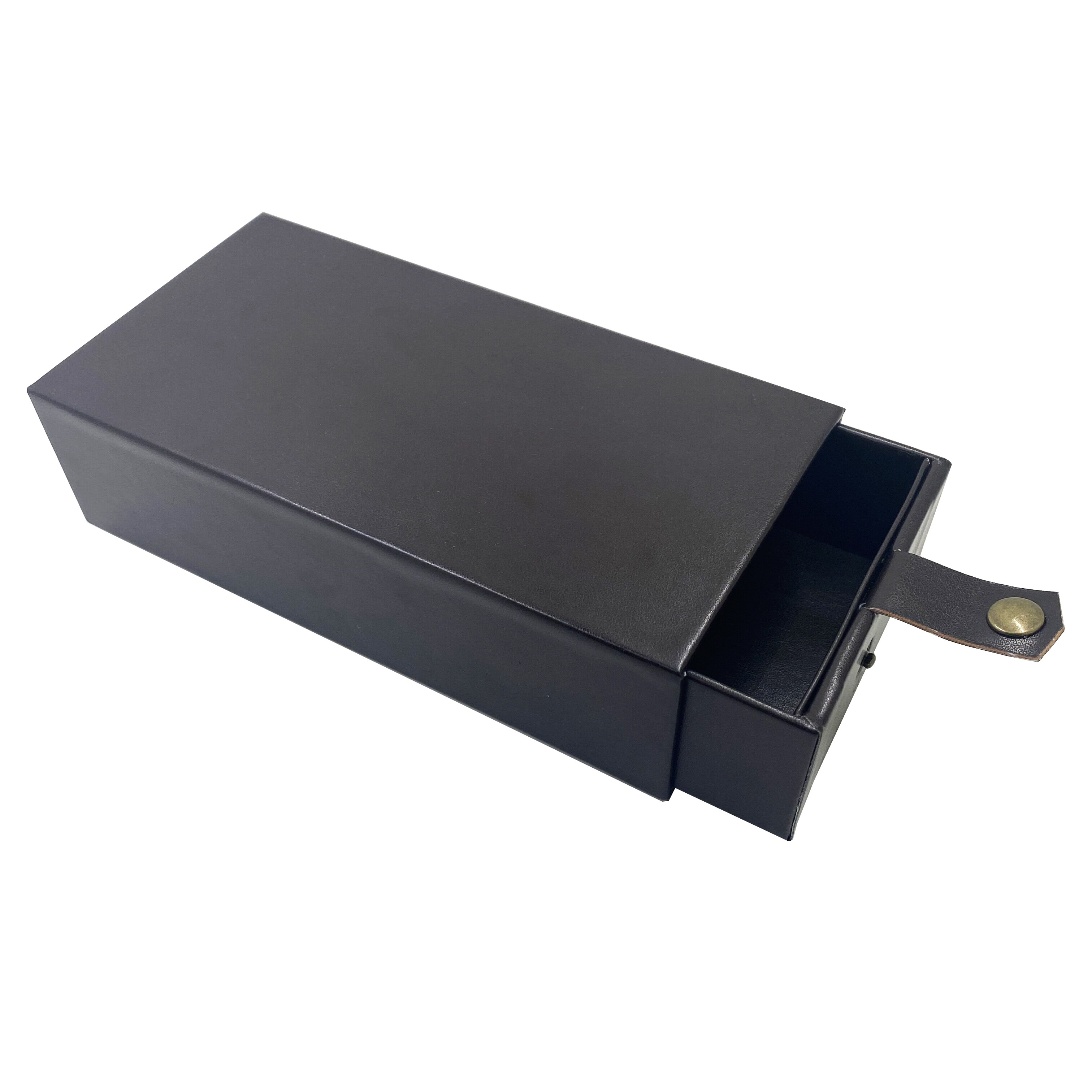 Hard cardboard Custom PU box , PU drawer eyeglasses box