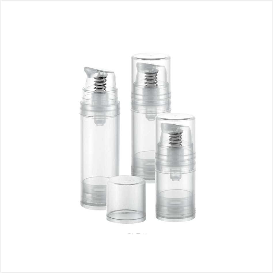 5ml 10ml 15ml Round Single Wall Cosmetic Airless Pump PP Bottle For Lotion Essence And Cream