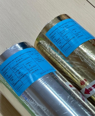 MSDS Certified High Barrier BOPET Vacuum Aluminized Coil 3000-4000 meters for Precision Hot Pressing Lamination Process