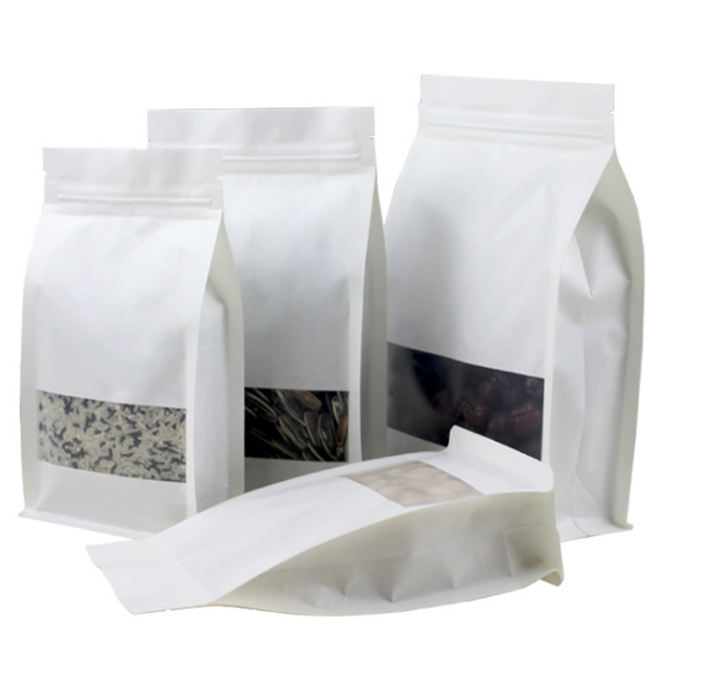 Kraft See Through Pouches VMPET Biodegradable Apply To Dried Food