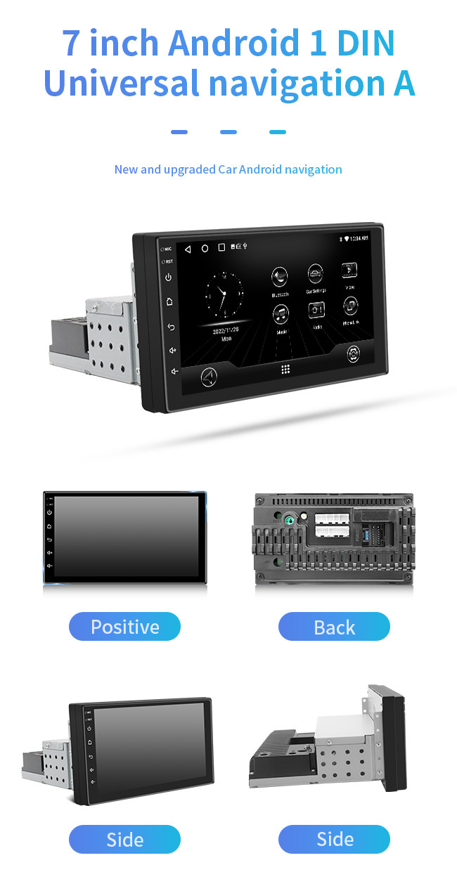 7 Inch 8 Core Android Car Navigation Device Radio Player One Din Car Multimedia MP5