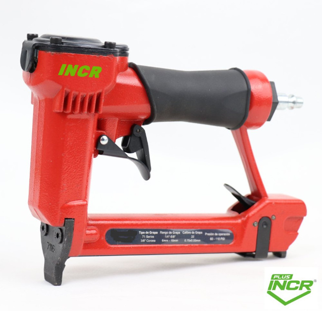 Economy Fine Crown Air Pneumatic Staple Gun 7116 Short Nose 22gauge for Furniture Decoration