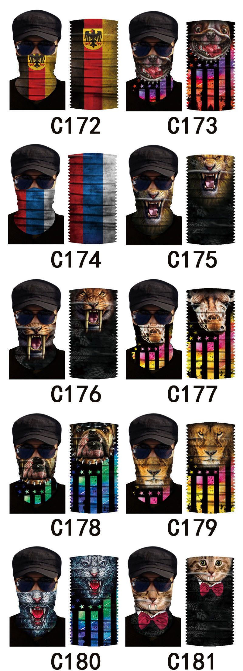Nylon Ear Loops Balaclava Bicycle Multifunctional Headwear