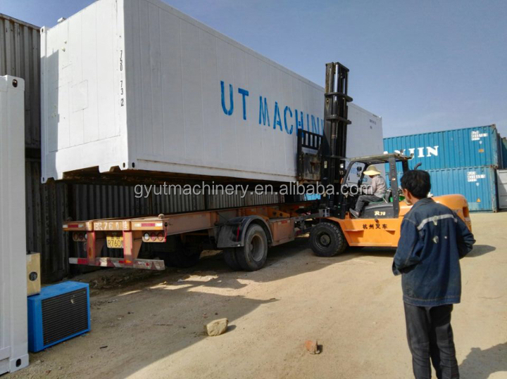 40FT Vertical Hydroponic Container Fodder Machine for Growing Sprouts Barley on Farms