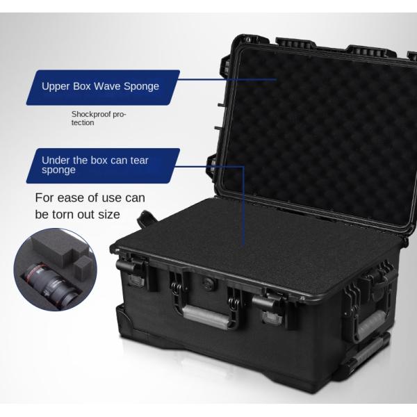 safe Portable Tool Box Multi purpose Hard Plastic Tool Case With Wheels
