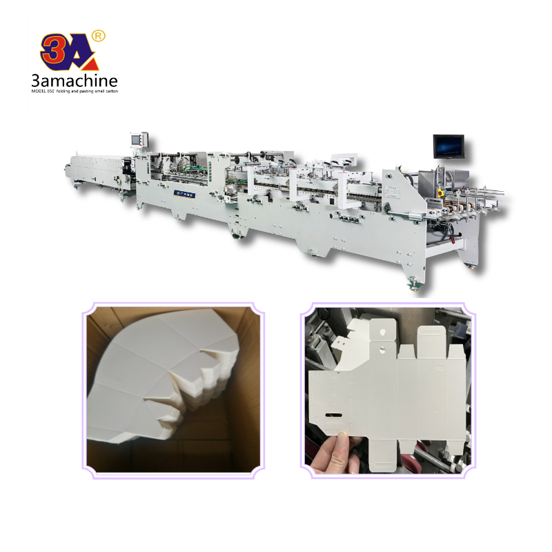 Automatic Continuous Paper Feeding Fold Box Glue Carton Folder Gluer Machine Arrivals