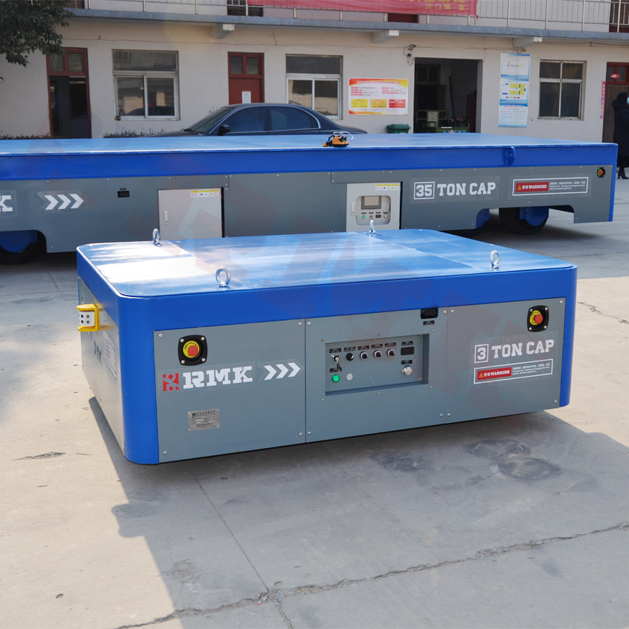 Intelligent Electric Trackless Transfer Trolley With Lifting Device 3 Tons