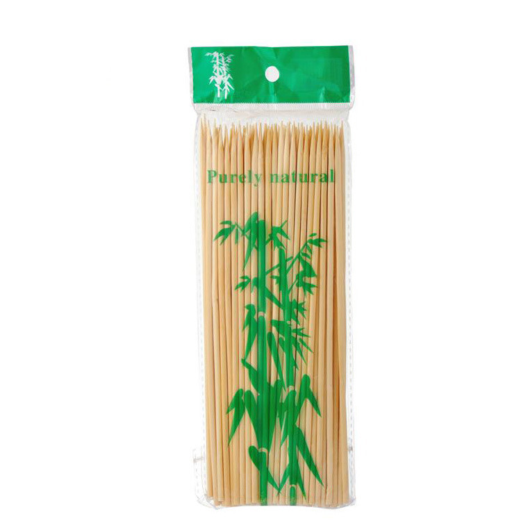 Disposable Bamboo Barbecue Skewers , Pointed Wooden Bbq Skewers Fruit Sharpen